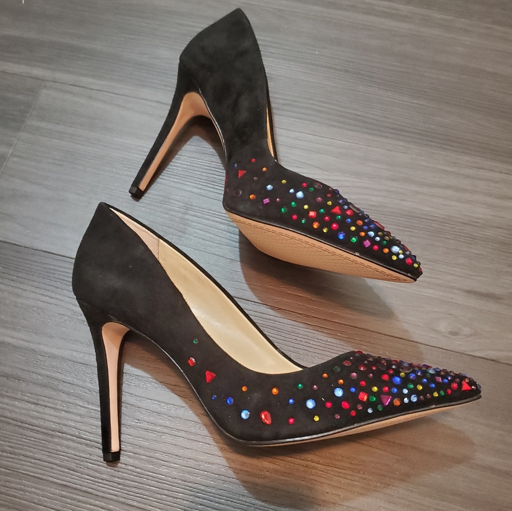 Jessica Simpson Praylee3 Black Suede Heels